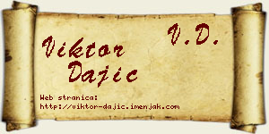 Viktor Dajić vizit kartica